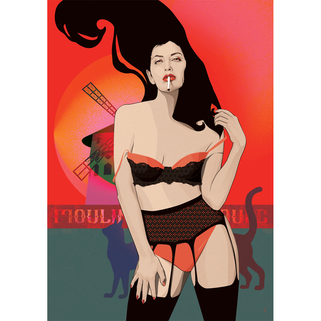 Kobieta Moulin Rouge